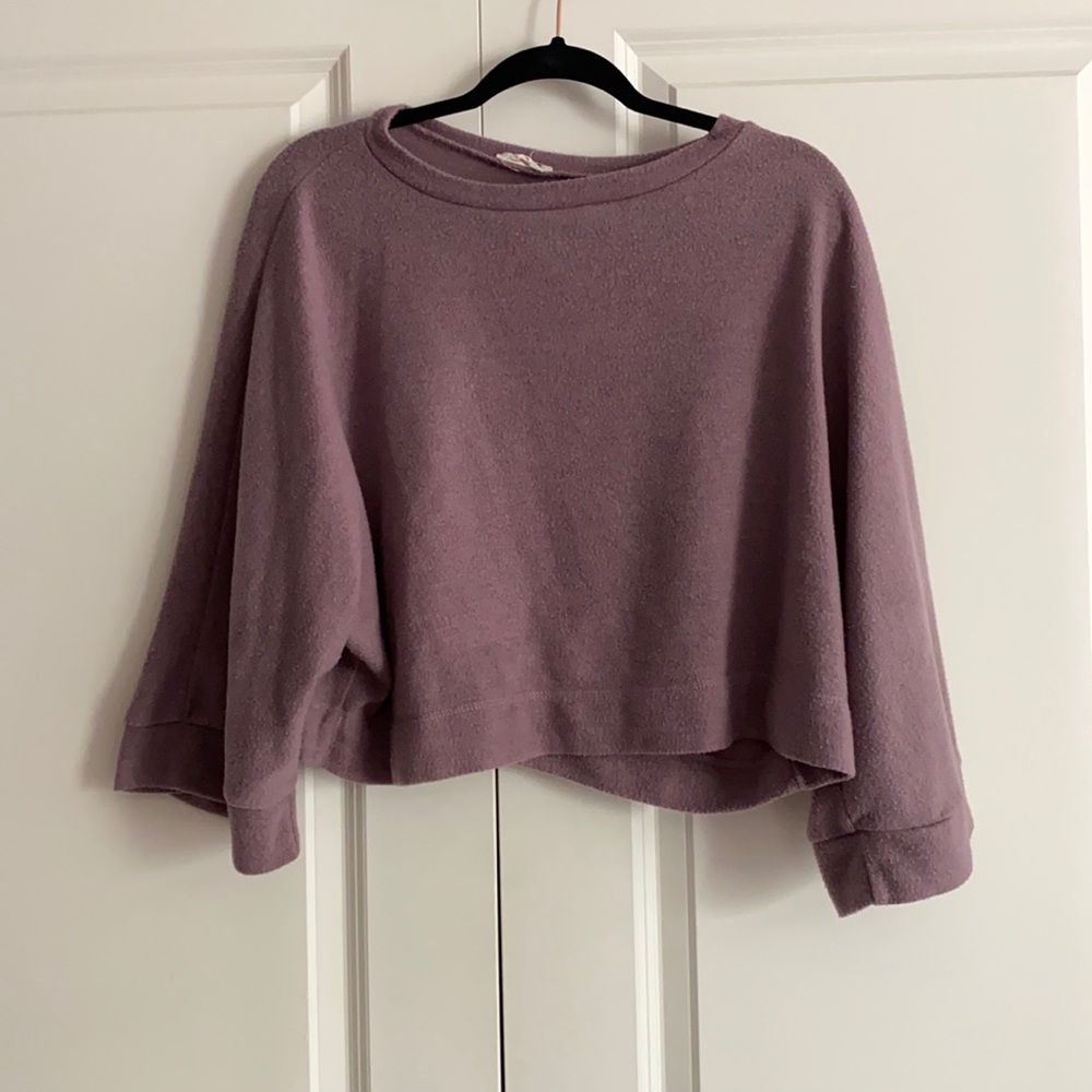 Lavender Cropped Sweater